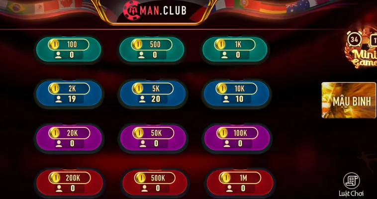 Mậu Binh Tại ManClub Đỉnh Cao Chiến Thuật Với Những Phần Thưởng Hấp Dẫn