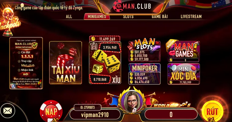 Sảnh Minigame ManClub Thiên Đường Giải Trí Trực Tuyến Đỉnh Cao Cho Cộng Đồng Cược Thủ