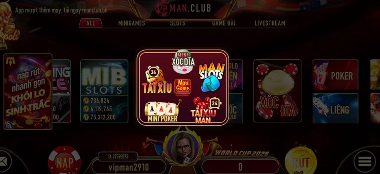 Minigame ManClub Thiên Đường Giải Trí Trực Tuyến Đỉnh Cao Cho Cộng Đồng Cược Thủ