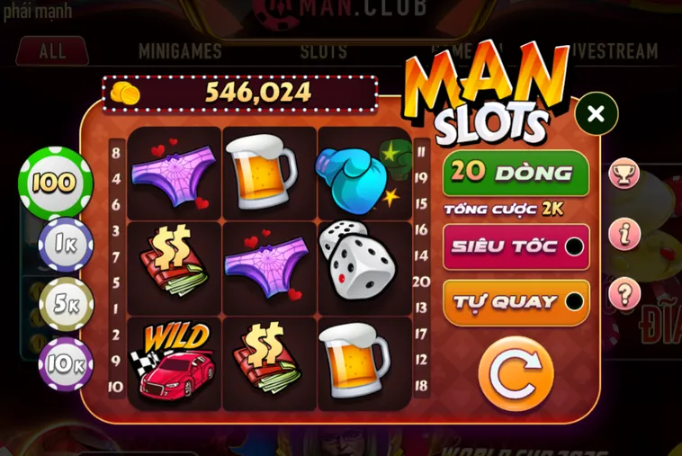 Minigame Man Slot Tại ManClub Sảnh Cược Đỉnh Cao Cho Những Chiến Thắng Lớn