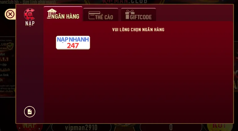 Nạp Tiền ManClub Siêu Tốc Mở Ra Cánh Cửa Chinh Phục Kho Giải Trí Đỉnh Cao