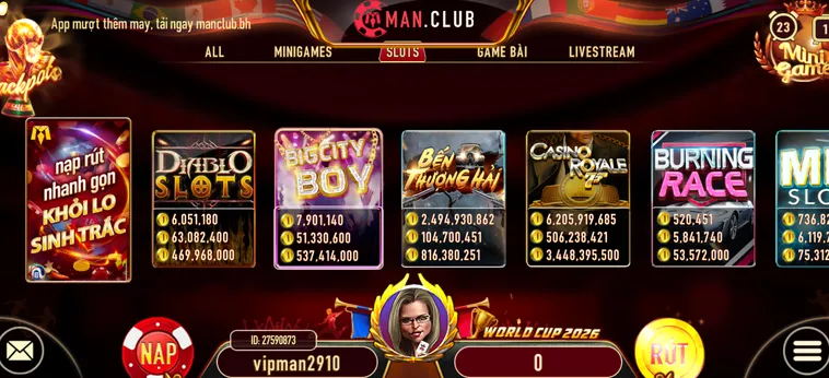 Nổ Hũ ManClub Đỉnh Cao Giải Trí Với Hàng Ngàn Cơ Hội Nhận Thưởng Siêu Lớn