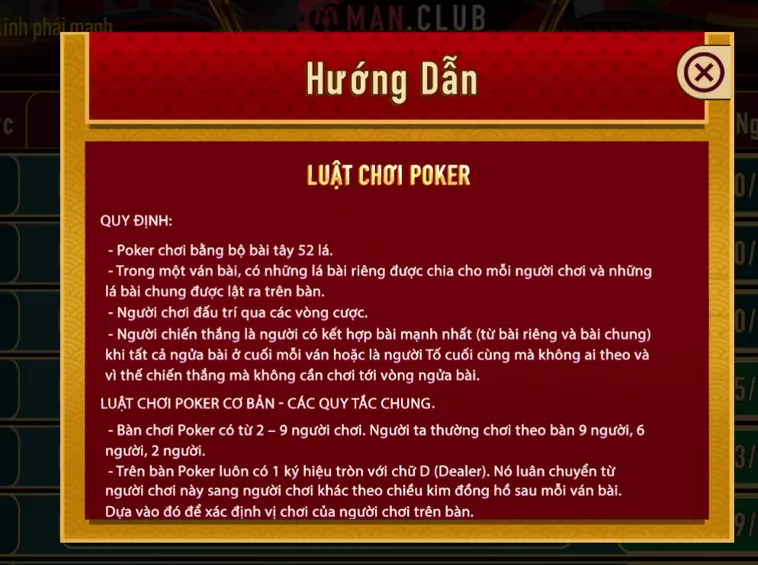 Poker Tại ManClub Đỉnh Cao Đấu Trí Với Những Giải Thưởng Siêu Khổng Lồ