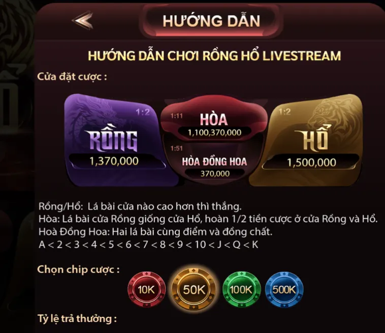 Rồng Hổ Livestream Tại ManClub Sảnh Cược Đỉnh Cao Với Tốc Độ Quay Thưởng Cực Nhanh