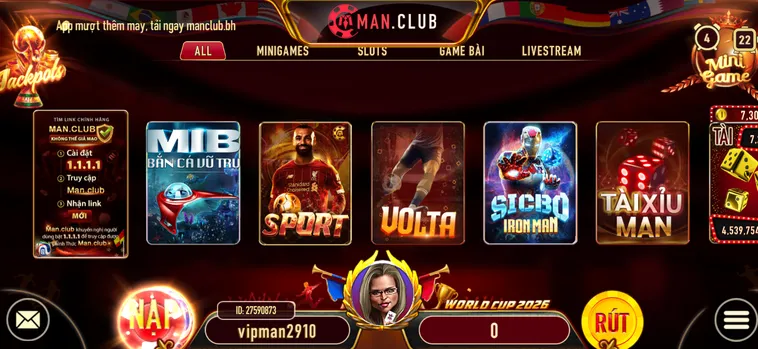 ManClub - Trang Chủ Man Club - Cổng Game Đổi Thưởng Số #1